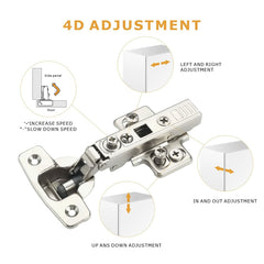 FS 4D Hinge Soft Close - Full Overlay 110°