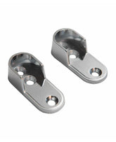 Chrome Oval Pillar Flange 16mm